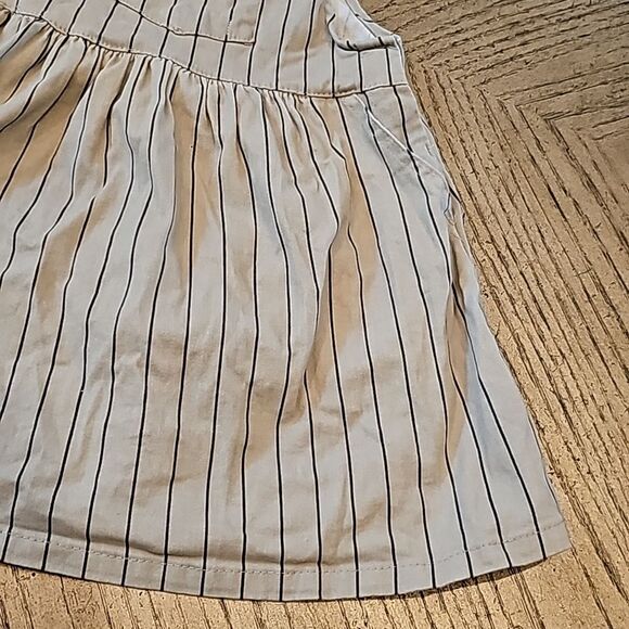 4T pinstripe sleeveless dress army green - Picture 4 of 11